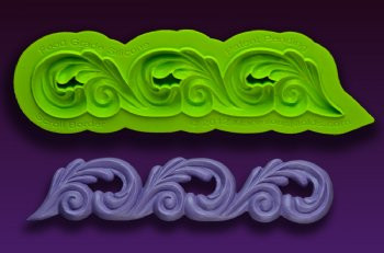Scroll Border Mold--Marvelous Molds Silicone Mold - Cake